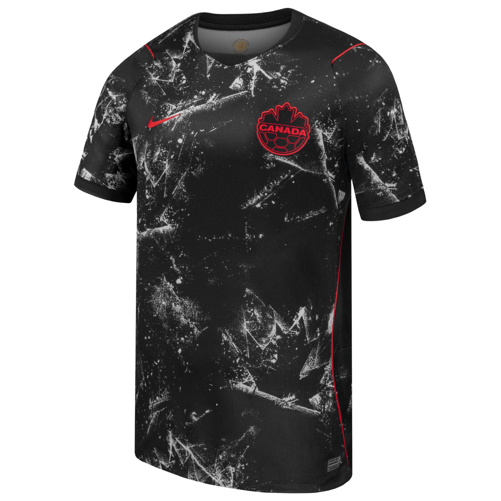 Canada away kit for FIFA World Cup 2026 — black and red Nike shirt