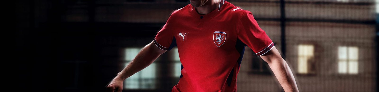 Czech Republic home kit for FIFA World Cup 2026 — red and white Puma shirt