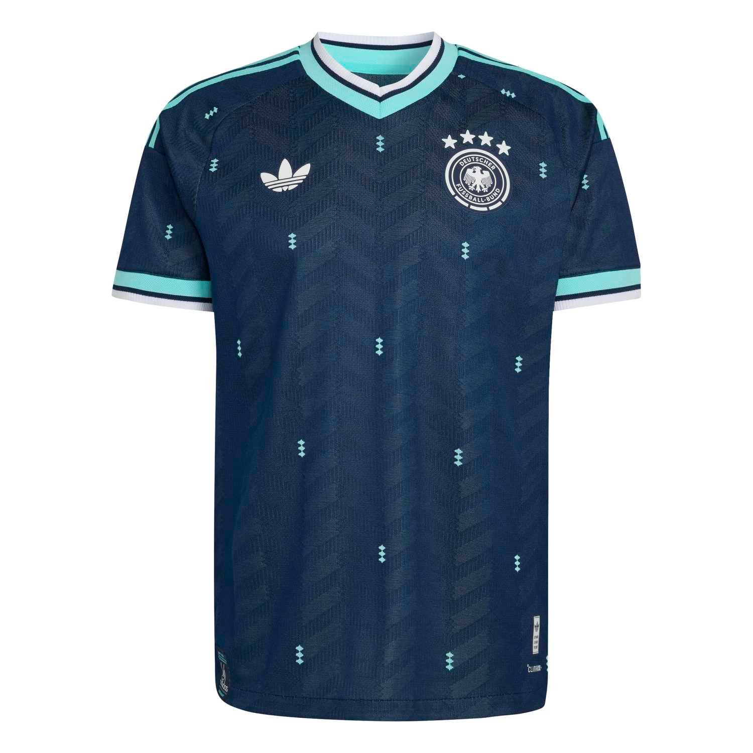 Germany away kit for FIFA World Cup 2026 — mint green and pink accents Adidas shirt