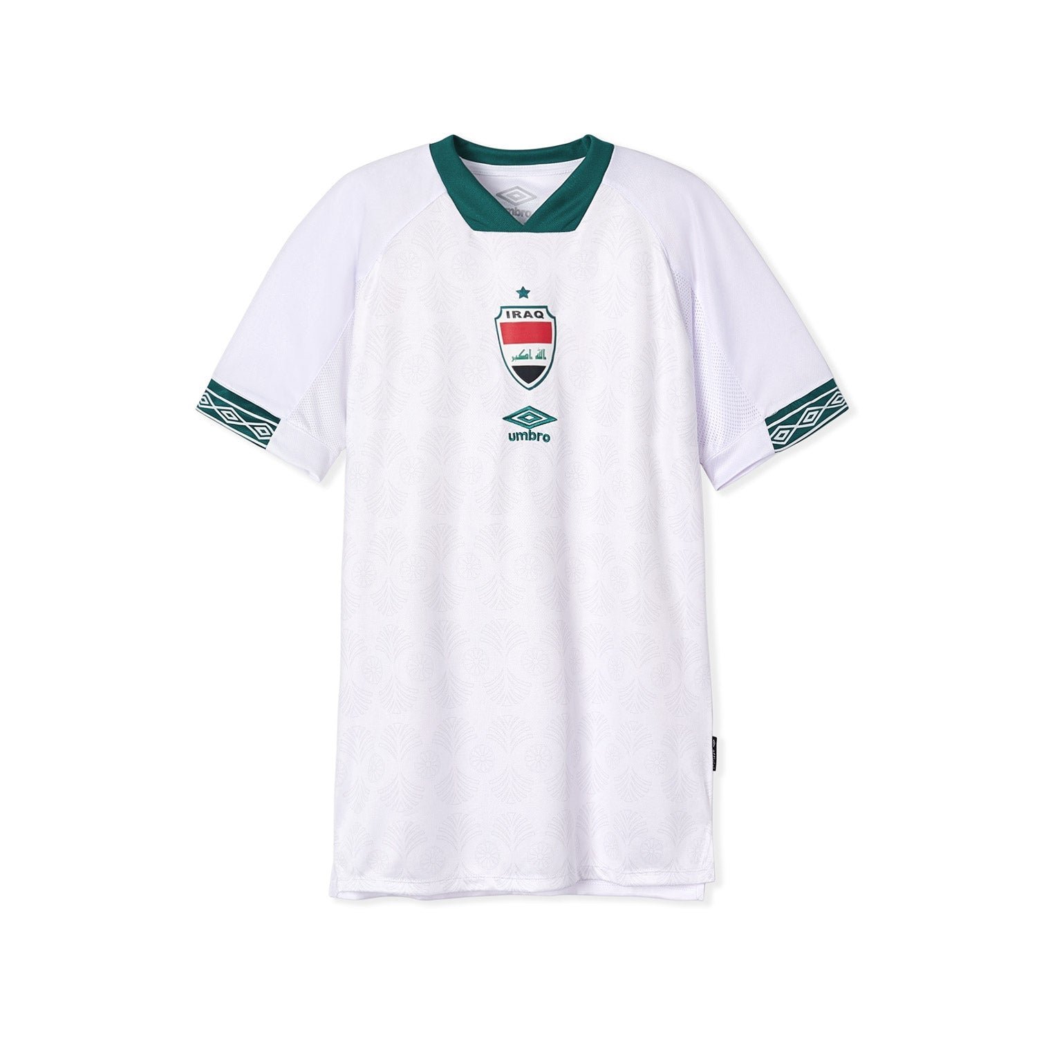 Iraq away kit for FIFA World Cup 2026 — white with green details Umbro shirt