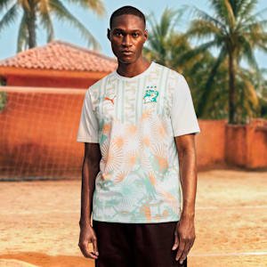 Ivory Coast away kit for FIFA World Cup 2026 — orange and green Puma shirt