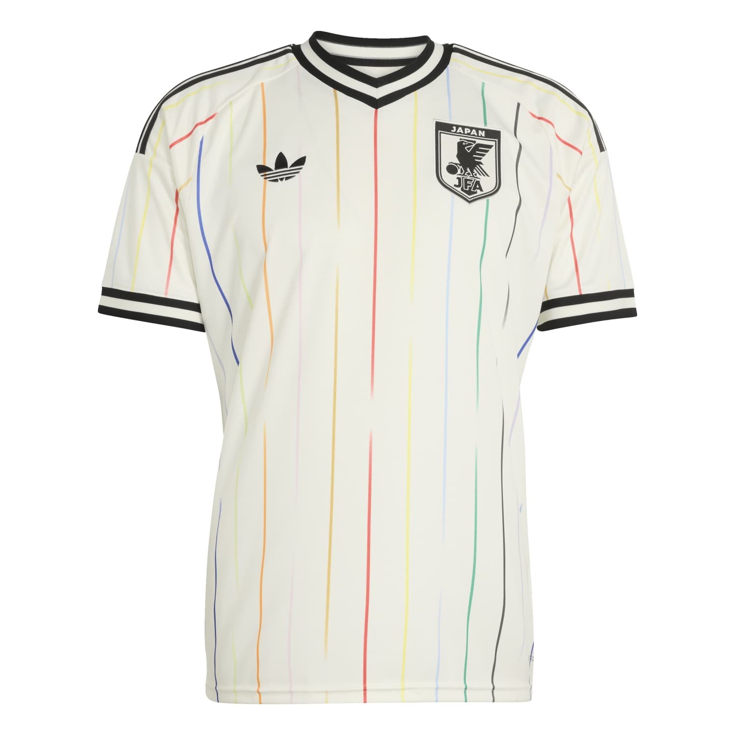 Japan away kit for FIFA World Cup 2026 — white with blue flame accents Adidas shirt