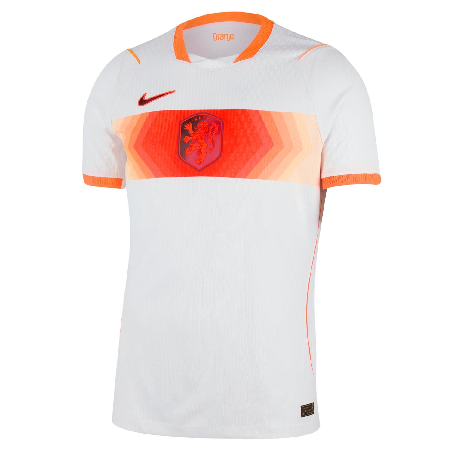 Netherlands away kit for FIFA World Cup 2026 — white and navy Nike shirt