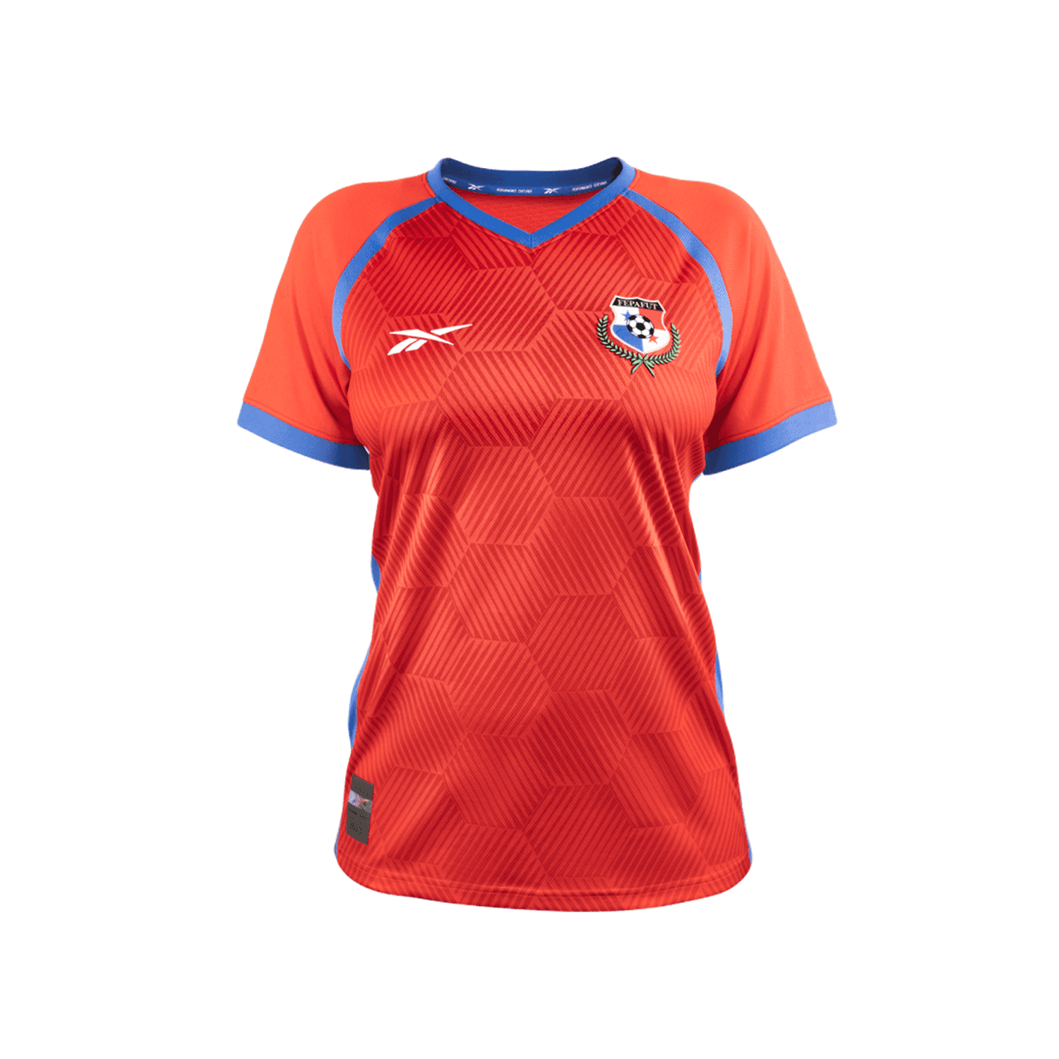 Panama away kit for FIFA World Cup 2026 — bright coral red with royal blue trim Reebok shirt