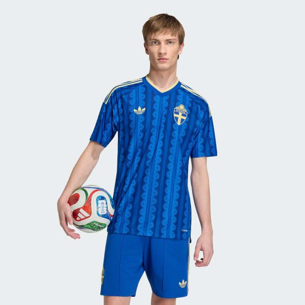 Sweden away kit for FIFA World Cup 2026 — navy blue Adidas shirt