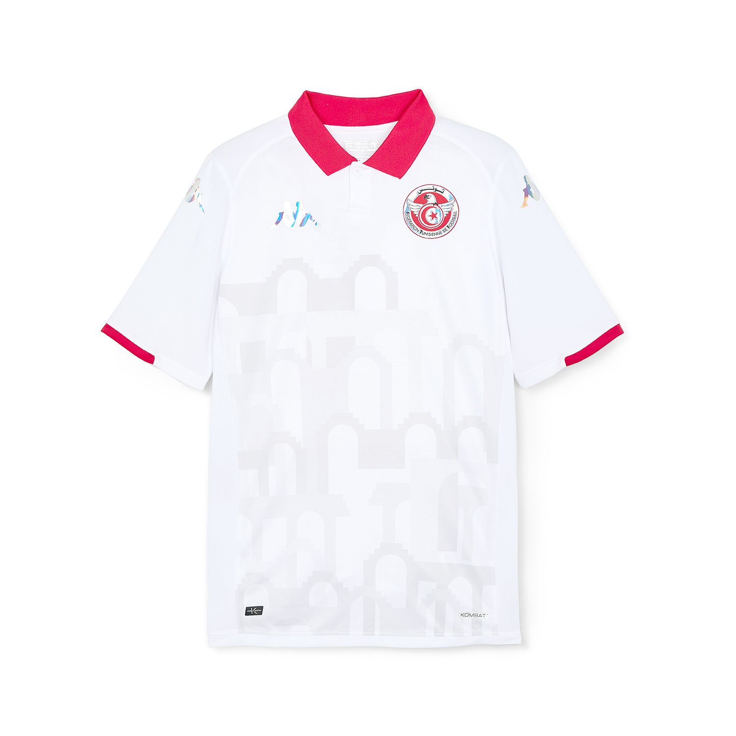 Tunisia away kit for FIFA World Cup 2026 — white Kappa shirt