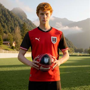Austria home kit for FIFA World Cup 2026 — red and white