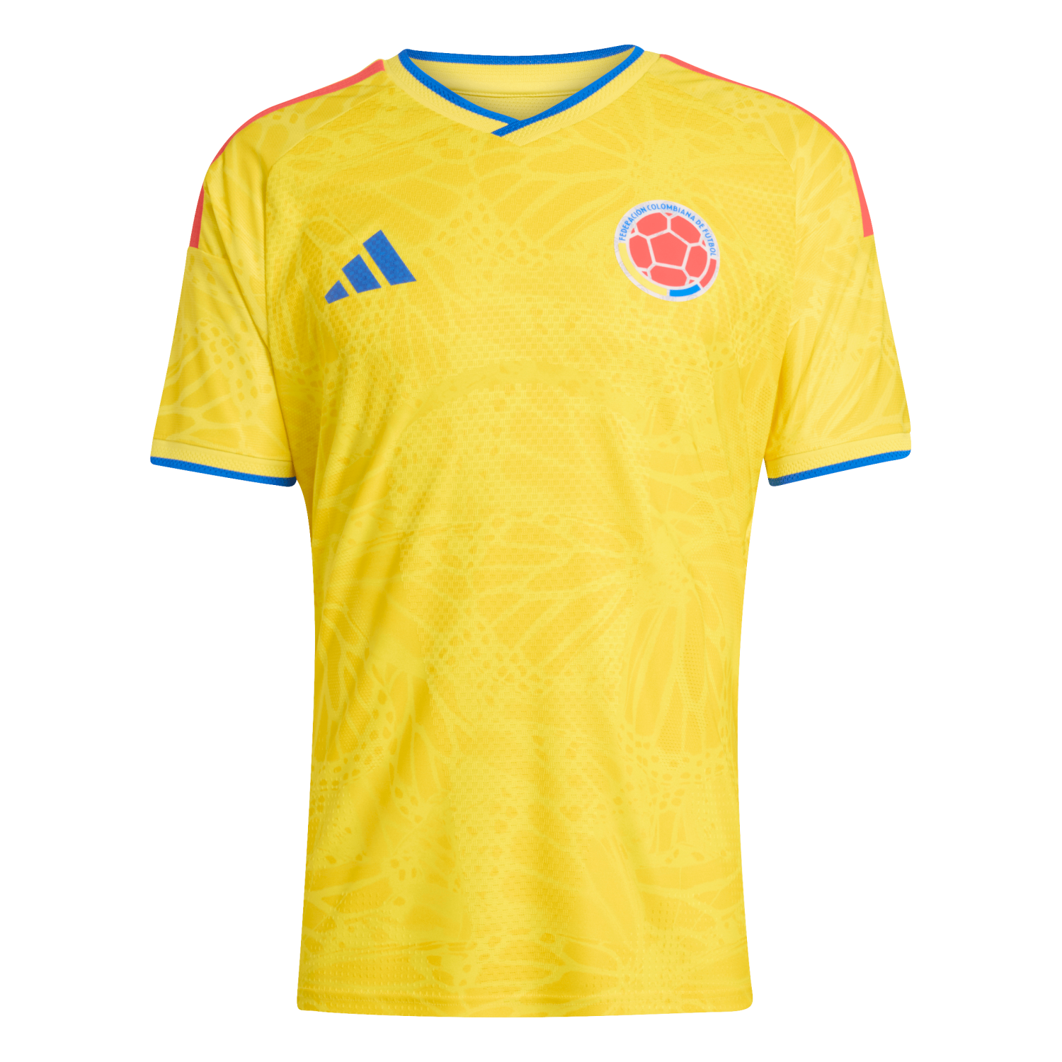 Colombia home kit for FIFA World Cup 2026 — yellow, navy, and red