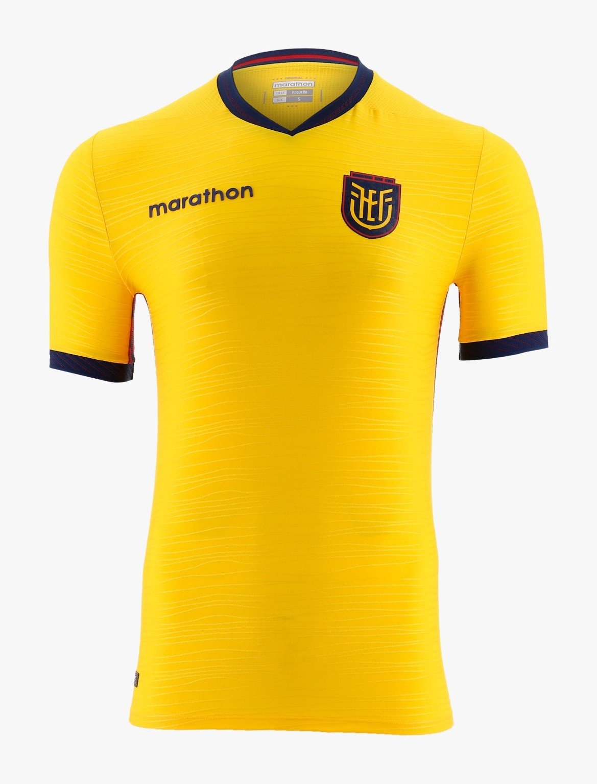 Ecuador home kit for FIFA World Cup 2026 — yellow, navy, and red