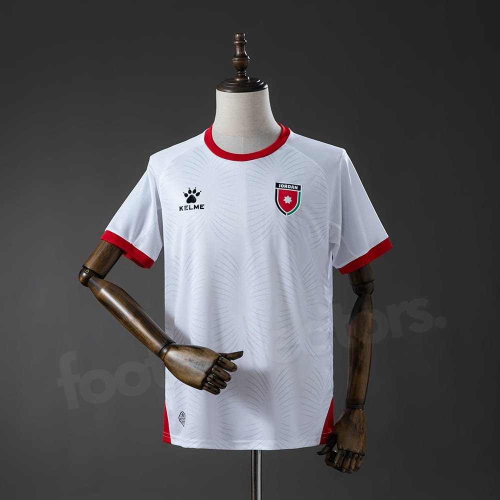 Jordan home kit for FIFA World Cup 2026 — red and white