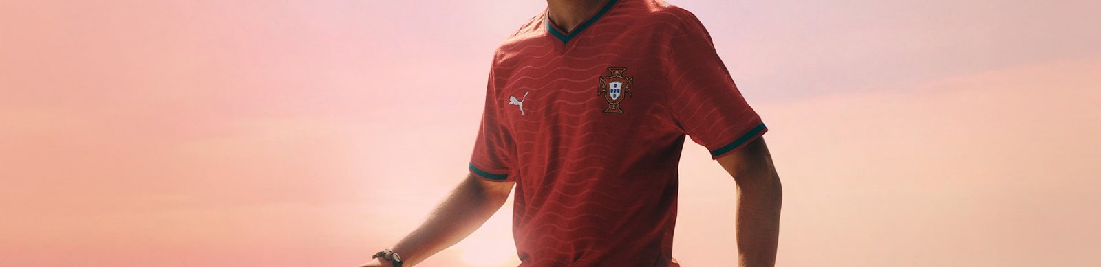Portugal home kit for FIFA World Cup 2026 — red and green