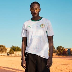 Senegal home kit for FIFA World Cup 2026 — white with green, yellow, and red details