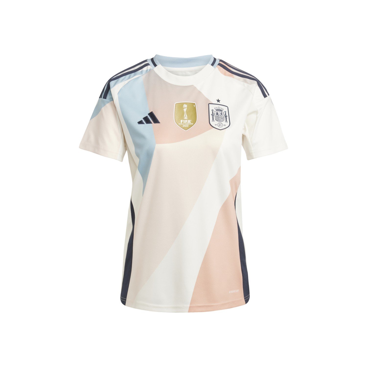 Spain away kit for FIFA World Cup 2026 — light beige with red accents
